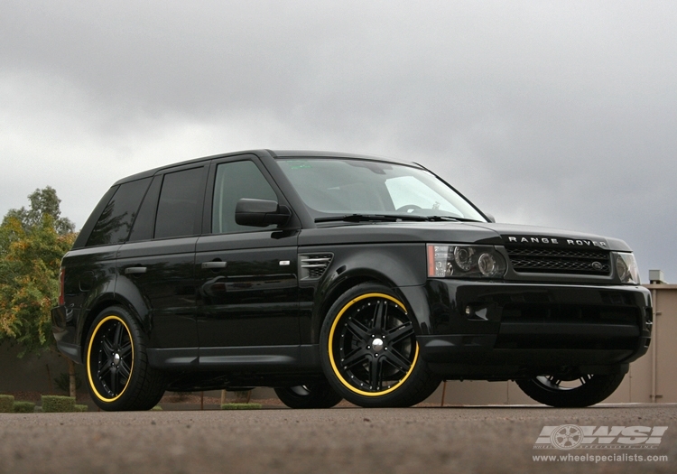 2010 Land Rover Range Rover Sport with 22" Giovanna Closeouts Gianelle Steep-6 in Black (Matte) wheels