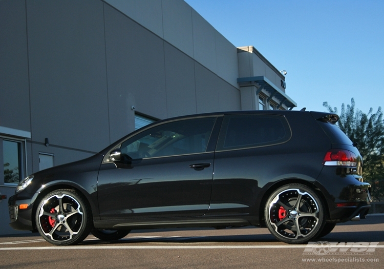 2009 Volkswagen GTI with 19" Giovanna Dalar-5 in Machined Black wheels