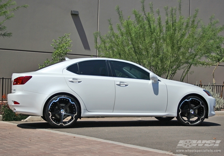 2007 Lexus IS with 20" Giovanna Dalar-5 in Machined Black wheels