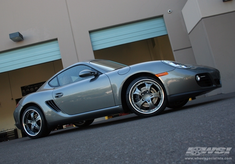 2009 Porsche Cayman with 19" GFG Forged Trento-5 in Chrome wheels