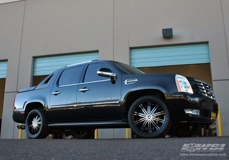 2008 Cadillac Escalade with 22" 2Crave N01 in Black Machined (Black) wheels