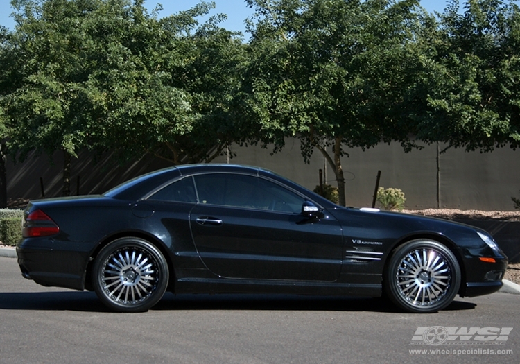 2008 Mercedes-Benz SL-Class with 20" Giovanna Closeouts Gianelle Cairo in Black (Machined) wheels