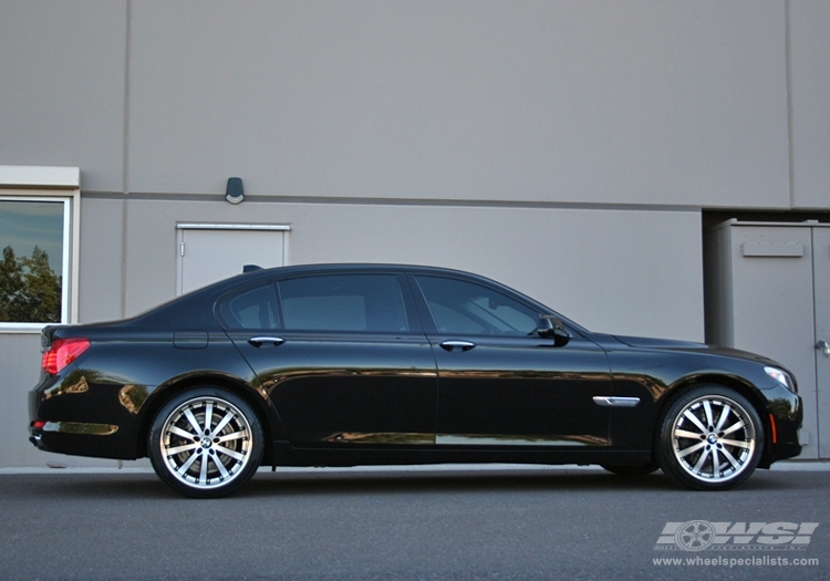 2010 BMW 7-Series with 20" Vossen VVS-083 in Black Machined (Stainless Lip) wheels