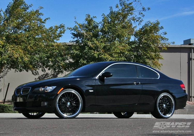 2009 BMW 3-Series with 20" Beyern Mesh in Gloss Black (Mirror Cut Lip) wheels