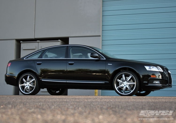 2010 Audi A6 with 20" Vossen VVS-086 in Matte Black (Machined / SS Lip) wheels