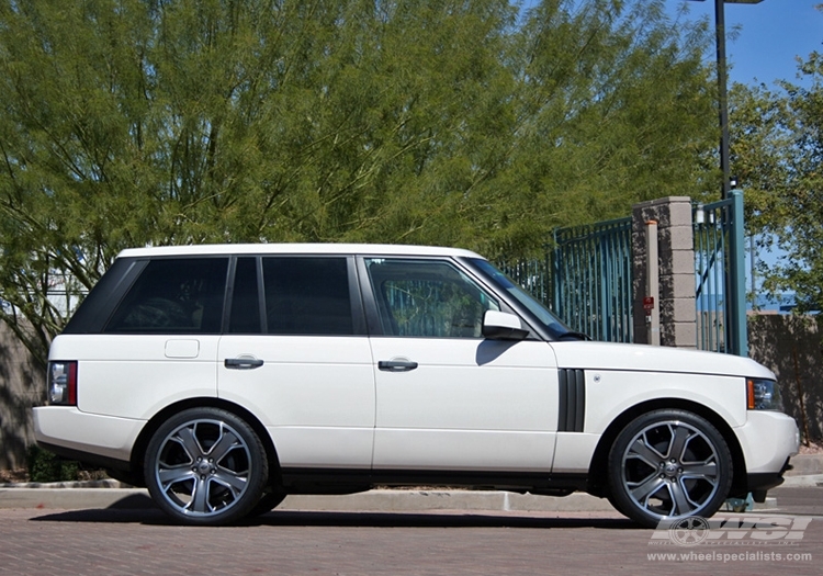 2009 Land Rover Range Rover with 22" ES Designs Manchester in Gunmetal (Machined) wheels