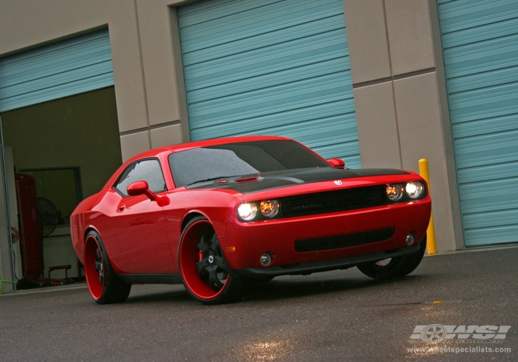 2010 Dodge Challenger with 24" Asanti AF-143 in Chrome / Black wheels