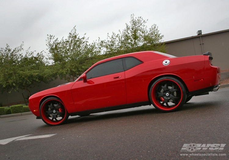 2010 Dodge Challenger with 24" Asanti AF-143 in Chrome / Black wheels