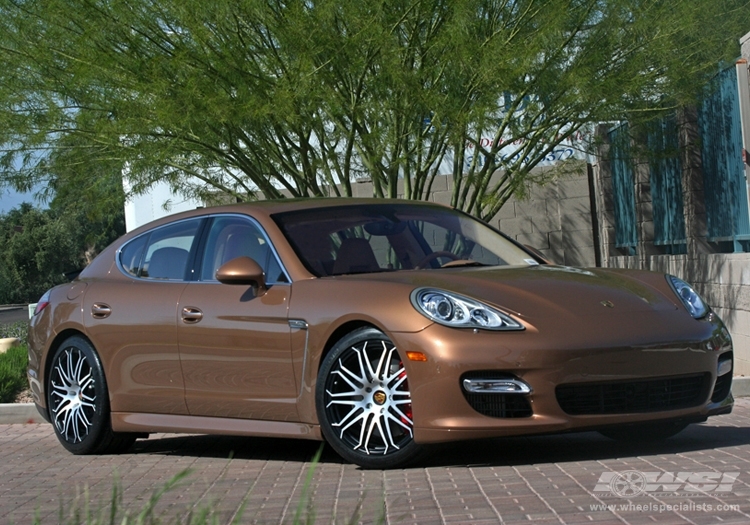2010 Porsche Panamera with 20" Giovanna Forged Newport in Machined (Black) wheels
