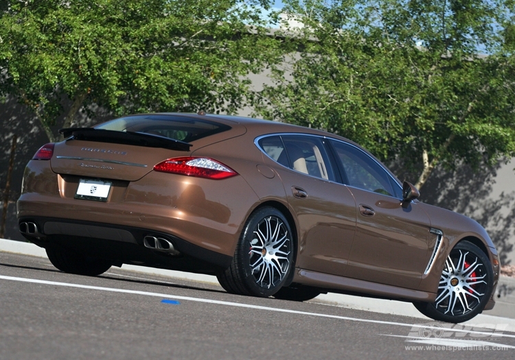 2010 Porsche Panamera with 20" Giovanna Forged Newport in Machined (Black) wheels