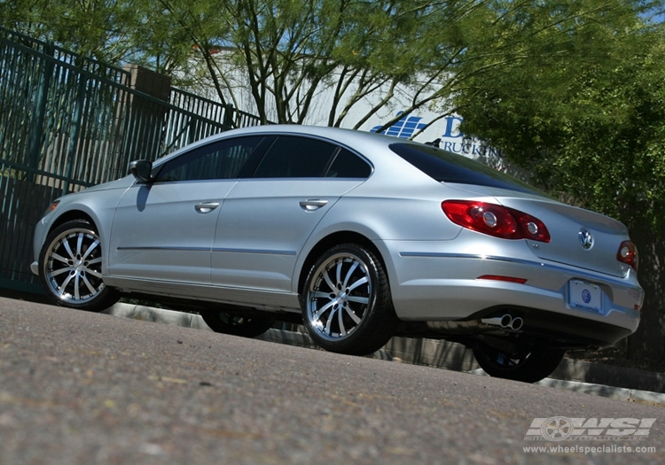 2010 Volkswagen CC with 20" Vossen VVS-083 in Black Machined (Stainless Lip) wheels