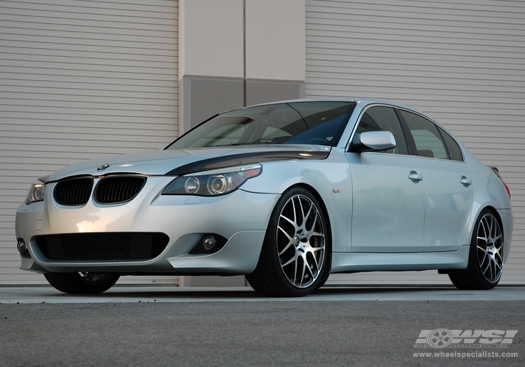 2009 BMW 5-Series with 20" ES Designs Imola in Gunmetal (Machined) wheels