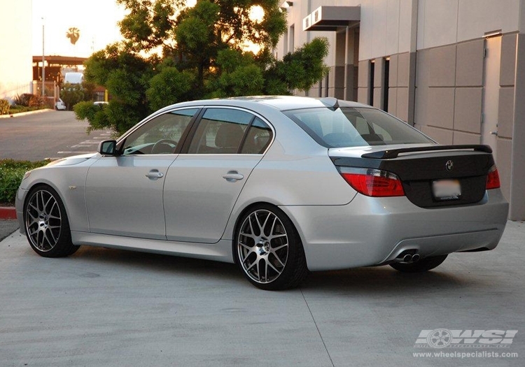 2009 BMW 5-Series with 20" ES Designs Imola in Gunmetal (Machined) wheels