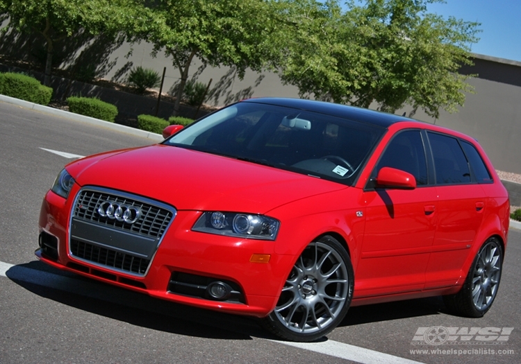 2010 Audi A3 with 19" BBS CK in Silver (Anthracite) wheels