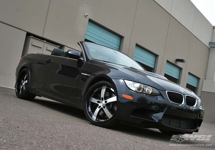 2010 BMW M3 with 20" Vossen VVS-084 in Black Machined (Black Lip) wheels