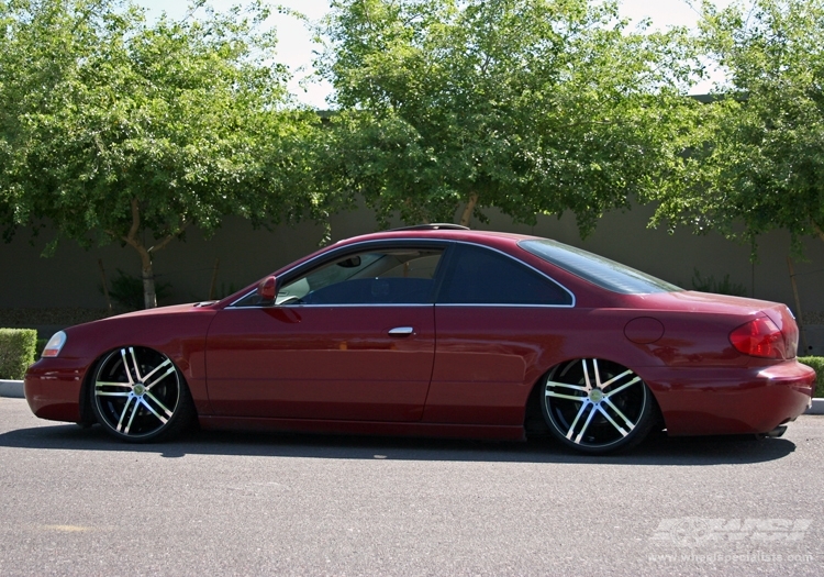 2002 Acura CL with 20" MKW Closeouts M72 in Black Machined wheels