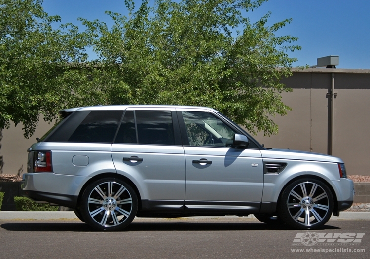 2010 Land Rover Range Rover Sport with 22" ES Designs Euro-10 in Machined (Black) wheels