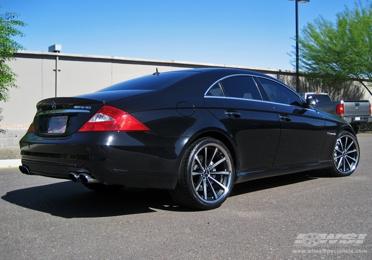 2009 Mercedes-Benz CLS-Class with 20" Vossen CV1 in Matte Black (DISCONTINUED) wheels