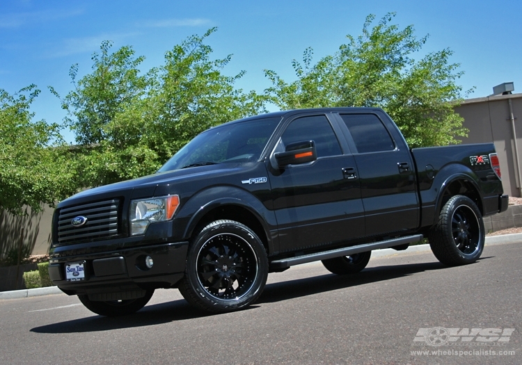 2010 Ford F-150 with 22" 2Crave No.03 in Black (Machined Lip Groove) wheels