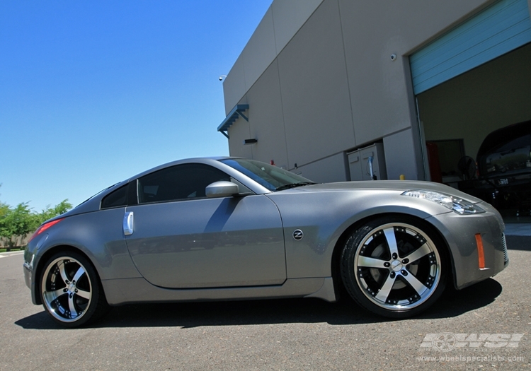2008 Nissan 350Z with 20" Vossen VVS-084 in Black Machined (DISCONTINUED) wheels