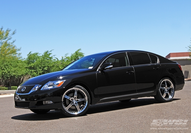 2010 Lexus GS with 20" Gianelle Spezia-5 in Machined (Face and Lip) wheels