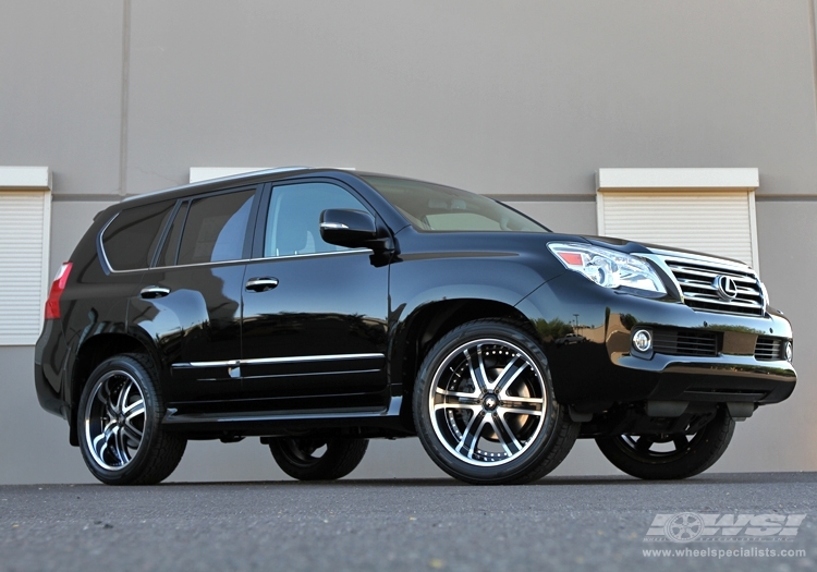 2010 Lexus GX with 24" 2Crave N04 in Black Machined (Machined lip) wheels