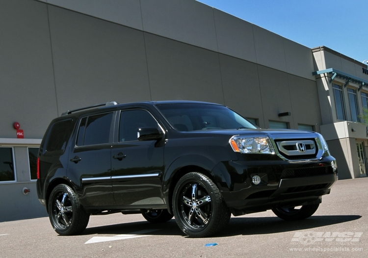 2010 Honda Pilot with 22" Giovanna Lisbon in Matte Black wheels