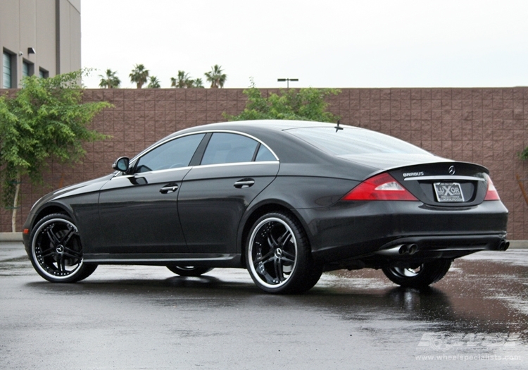 2007 Mercedes-Benz CLS-Class with 20" Vossen VVS-075 in Gloss Black (Stainless Lip) wheels