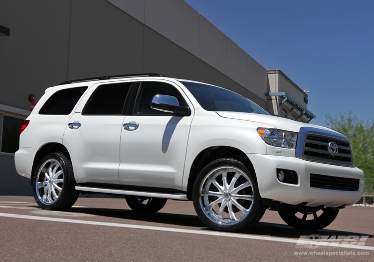 2010 Toyota Sequoia with 24" Lexani LSS-10 in Machined Black wheels