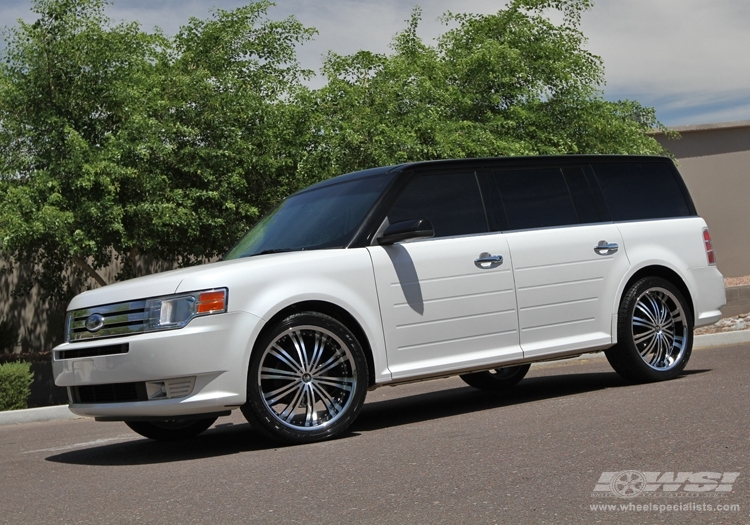 2010 Ford Flex with 22" 2Crave N01 in Black Machined (Chrome Lip) wheels