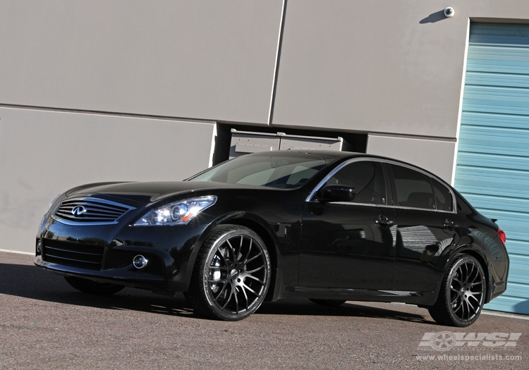 2010 Infiniti G37 with 20" Giovanna Kilis in Matte Black wheels