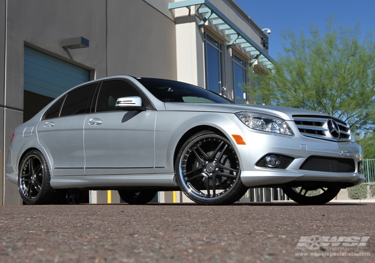 2010 Mercedes-Benz C-Class with 20" ES Designs Euro-7 in Black (Matte) wheels