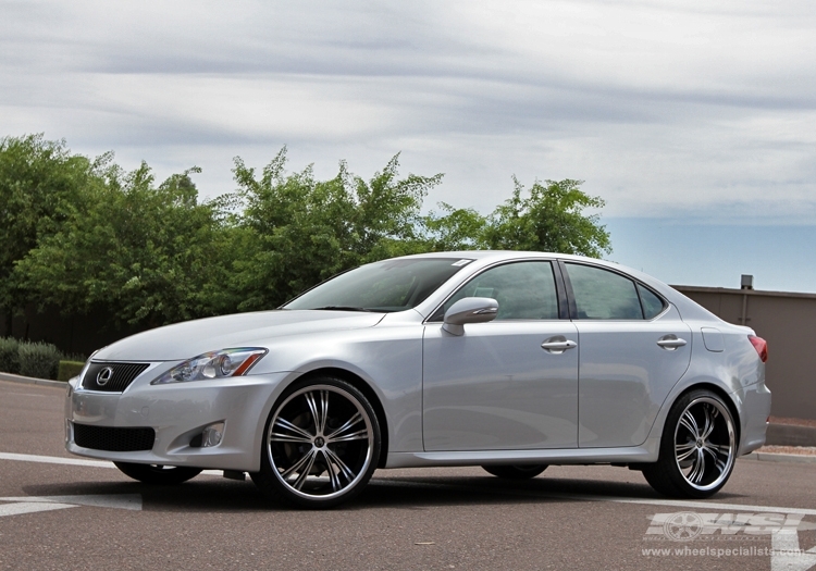 2010 Lexus IS with 20" 2Crave N02 in Black Machined (Chrome lip) wheels