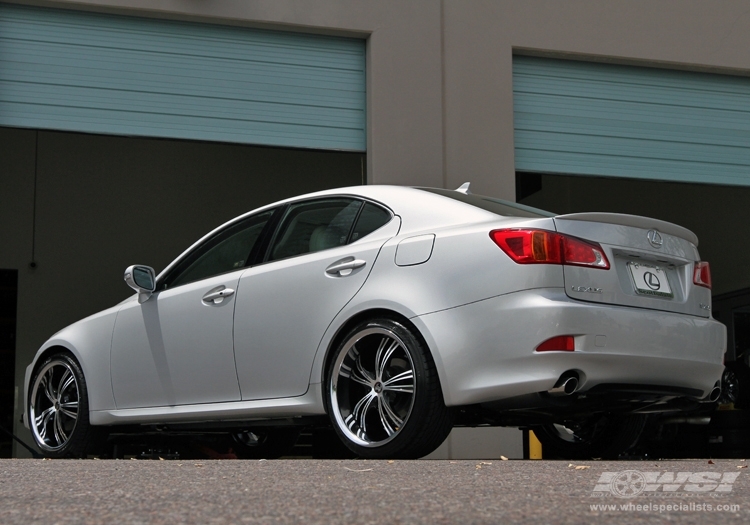 2010 Lexus IS with 20" 2Crave N02 in Black Machined (Chrome lip) wheels