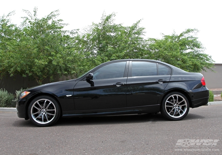 2009 BMW 3-Series with 18" Enkei G5 in Black Machined wheels