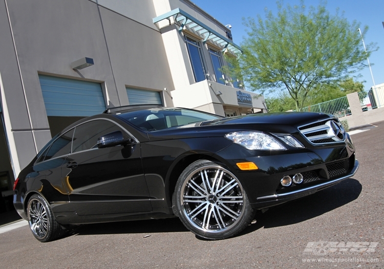 2010 Mercedes-Benz E-Class Coupe with 19" Vossen VVS-082 in Black Machined (DISCONTINUED) wheels