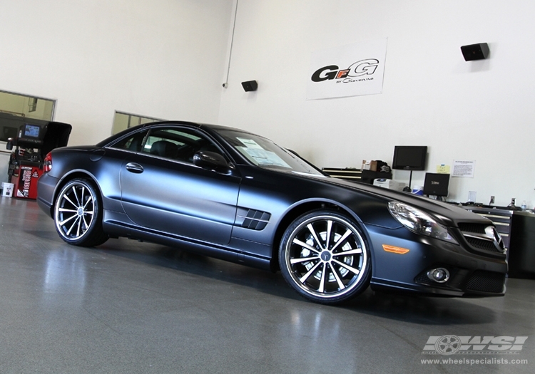 2010 Mercedes-Benz SL-Class with 20" Vossen CV1 in Matte Black (DISCONTINUED) wheels