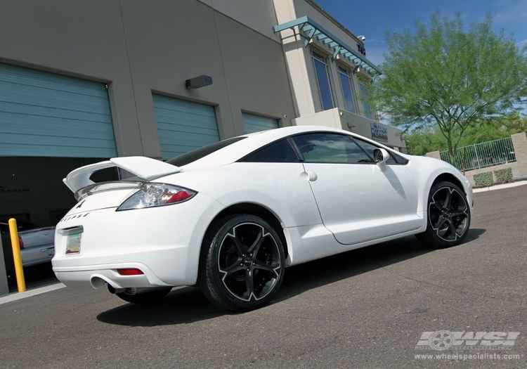 2008 Mitsubishi Eclipse with 20" Giovanna Dalar-5V in Machined Black (Matte) wheels