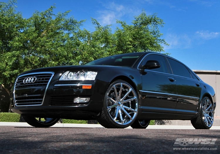 2008 Audi A8 with 22" Gianelle Spidero-5 in Chrome wheels