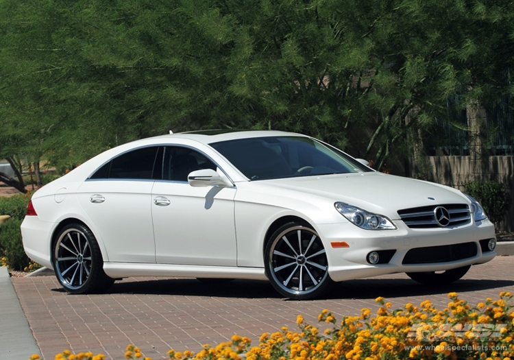 2010 Mercedes-Benz CLS-Class with 20" Vossen CV1 in Matte Black (DISCONTINUED) wheels