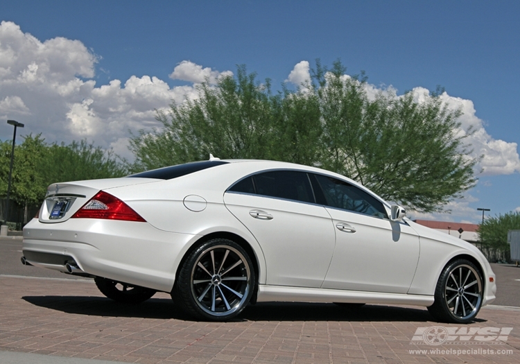 2010 Mercedes-Benz CLS-Class with 20" Vossen CV1 in Matte Black (DISCONTINUED) wheels