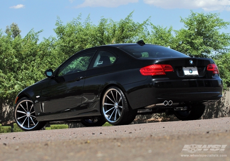 2010 BMW 3-Series with 20" Vossen CV1 in Matte Black (DISCONTINUED) wheels