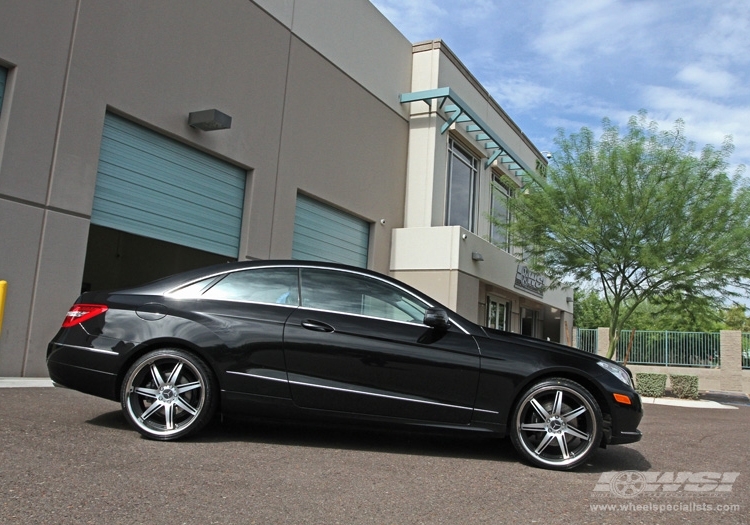 2010 Mercedes-Benz E-Class Coupe with 20" Vossen VVS-086 in Matte Black (Machined / SS Lip) wheels