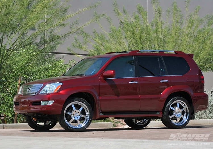 2008 Lexus GX with 22" Giovanna Closeouts Gianelle Spezia-6 in Chrome wheels