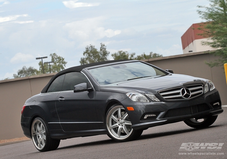 2010 Mercedes-Benz E-Class Coupe with 20" Vossen VVS-086 in Matte Silver (Machine / SS Lip) wheels