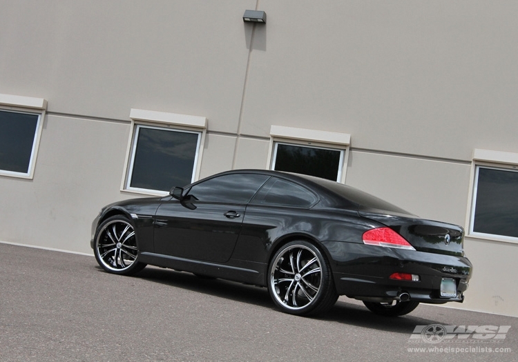 2008 BMW 6-Series with 22" Lexani LSS-55 in Machined Black wheels