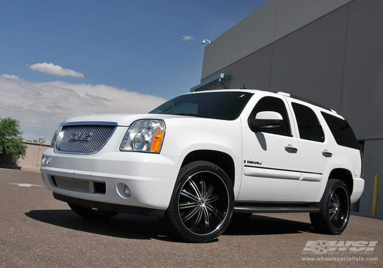 2008 GMC Yukon with 24" 2Crave N07 in Black Machined (Machined Lip Groove) wheels