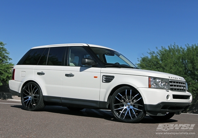 2007 Land Rover Range Rover Sport with 22" Giovanna Kilis in Machined Black wheels