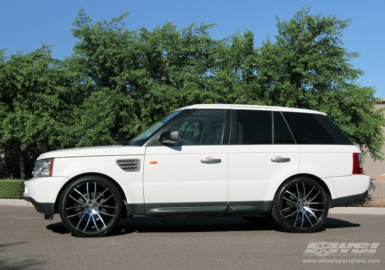 2007 Land Rover Range Rover Sport with 22" Giovanna Kilis in Machined Black wheels