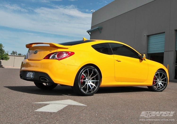 2010 Hyundai Genesis Coupe with 20" Axis Zero in Silver (Matte) wheels